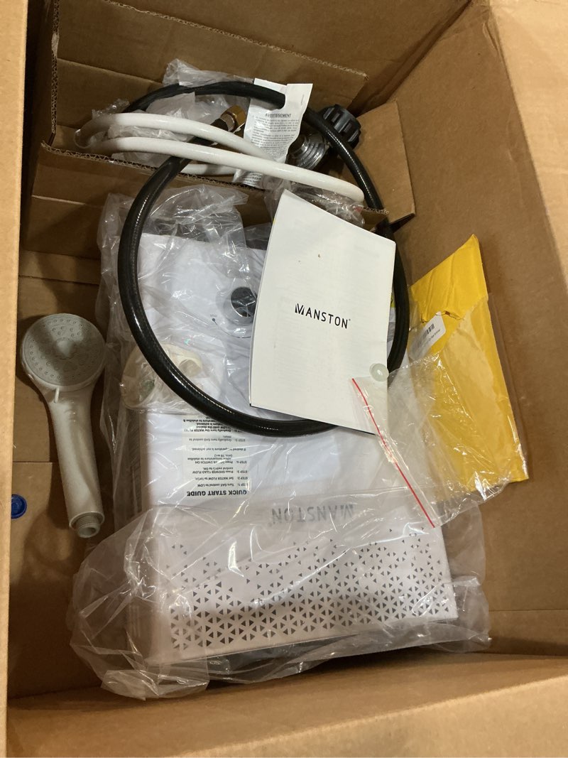 Condition photo showing As Is for tankless water heater, vanston propane water heater outdoor, 1.45gpm portable water heaters, instant hot water heaters, overheat protection, easy installation, lightweight with handle for rv, camping tankless water heater 6l