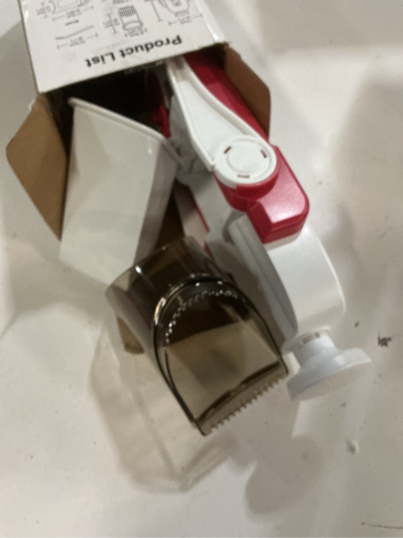 Condition photo showing Good Condition for supmakin safe mandoline slicer for kitchen, vegetable food potato chip slicer maual adjustable thickness, chopping artifact fast veggie salad chopper cook meal prep red