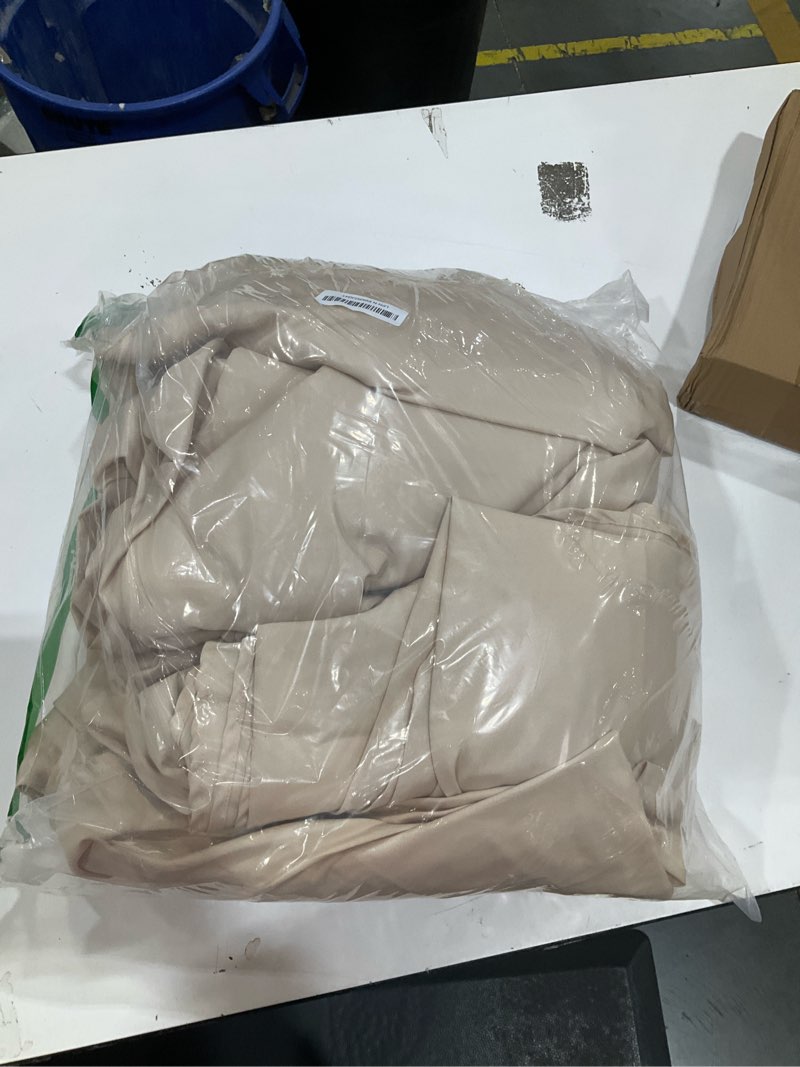 Condition photo showing Good Condition for brillmax 4 pack beige round tablecloths 120 inch for 60" tables | 150 gsm polyester fabric, floor length drop, water, stain & wrinkle resistant cloth cover for wedding reception banquet party beige 120 in, 4 pack