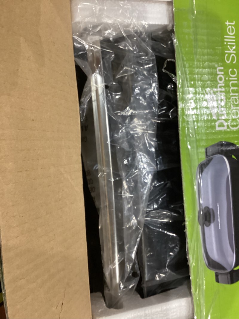 Condition photo showing New/Like New for Hamilton Beach Electric Skillet with PFAS-Free Durathon Ceramic Coating, Removable 12x15” Pan, Adjustable Temperature, Reversible Design, Tempered Glass Lid, Black Nonstick Surface (38531) Black Nonstick Surface 12x15” Pan