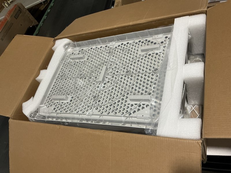 Condition photo showing New/Like New for diggs revol collapsible dog crate with wheels - premium portable dog crate - safe, stylish, and convenient indoor kennel (ash, medium) medium (34.6"l x 22.9"w x 23.8"h) ash