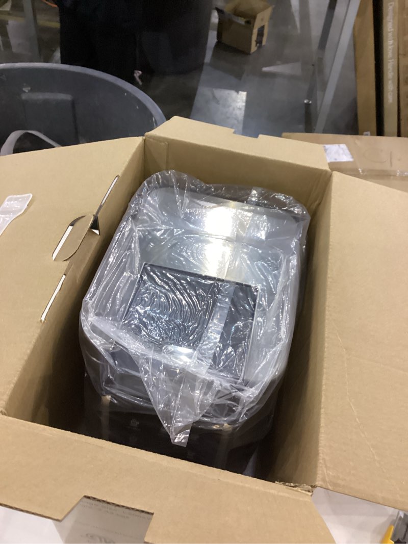 Condition photo showing New/Like New for Single Serve Coffee Maker for K-Cup Pod and Grounds, Hot and Iced Coffee Maker, Strong Button Feature, 6 to 14oz Brew Sizes, 50oz Removable Reservoir, Up to 6.5 Inch Cup, Stainless Steel, Black