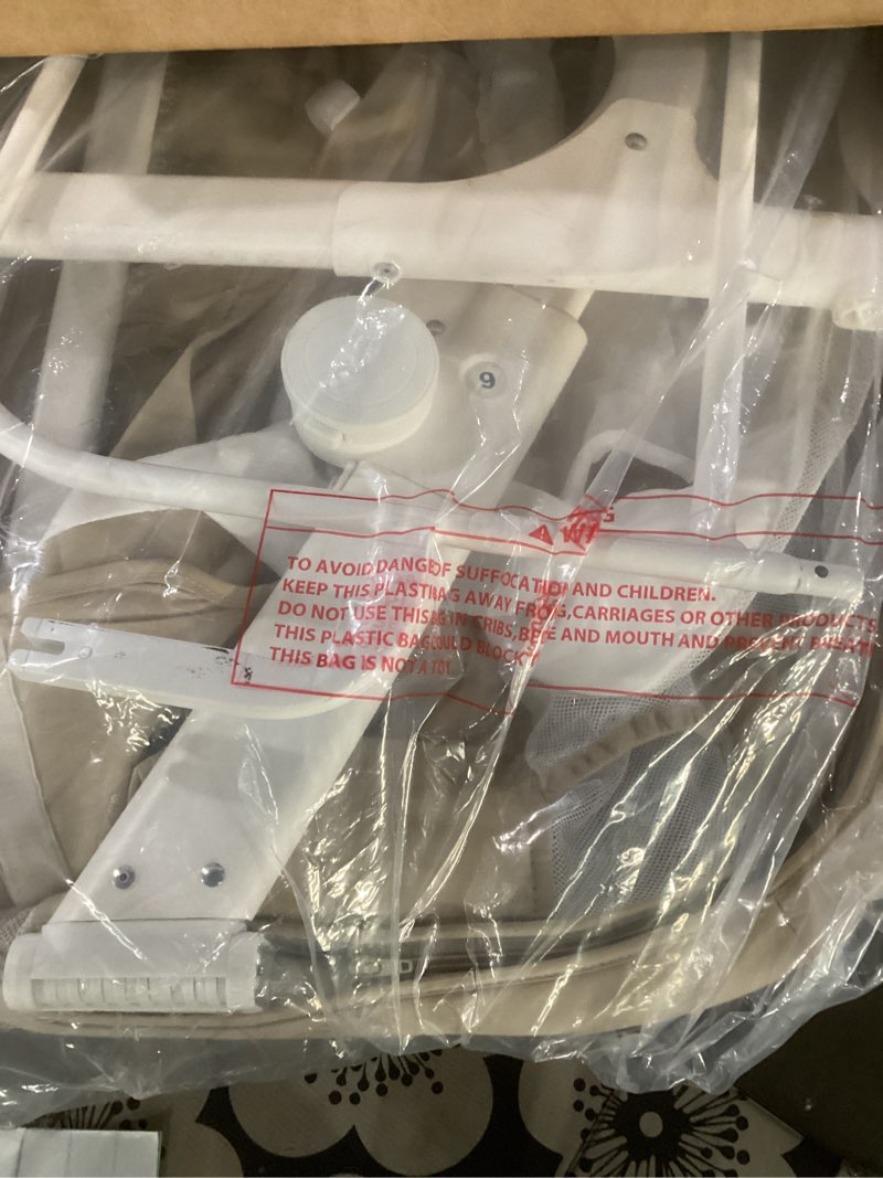 Condition photo showing New/Like New for Rocking Bassinet for Baby, Automatic Electric Bedside Bassinet, 5 Heights Adjustable Baby Bedside Sleeper for Infant 0-6 Months, Auto Rocking Crib on Wheels, Dark Grey
