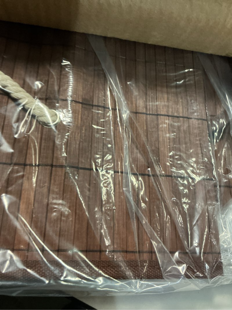 Condition photo showing Good Condition for 1 Pack 21 Gallon Bamboo Slim Trash Can with Lid Large Foldable Slim Rectangular Garbage Can Bamboo Waste Basket for Bathroom Bedroom Office Home Salon Spa (Coffee) 23.6×15.8×11.8inches Coffee 1