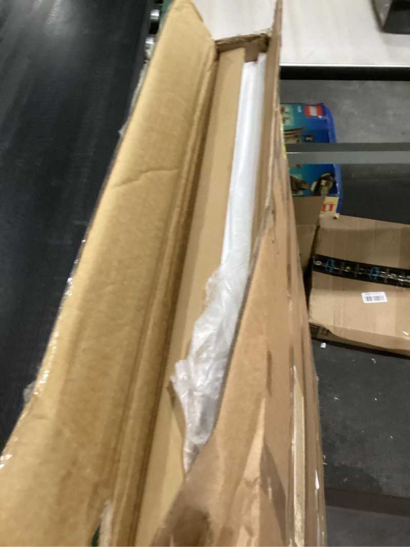 Condition photo showing New/Like New for honyee morden coffee table, 42.5" x 28.5" x 16.1" triangle tempered glass top for living room, color: natural wood