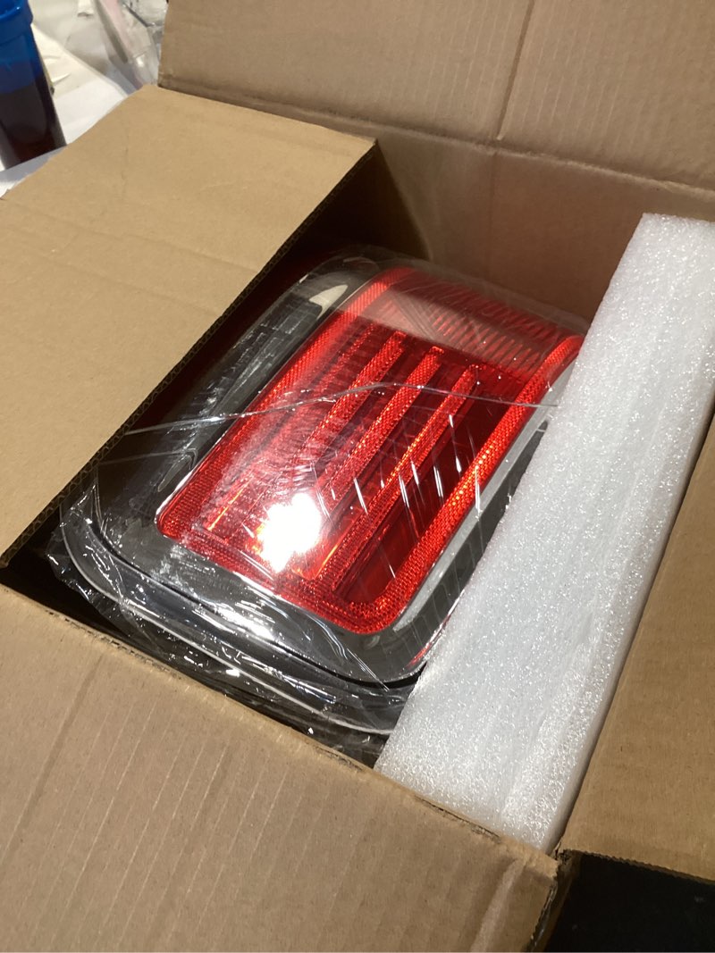 Condition photo showing As Is for wflnhb set of 2 passenger and driver side tail lights replacement for f150 2009-2014 rear brake lamps left & right side red lens chrome housing fo2818148 fo2819148
