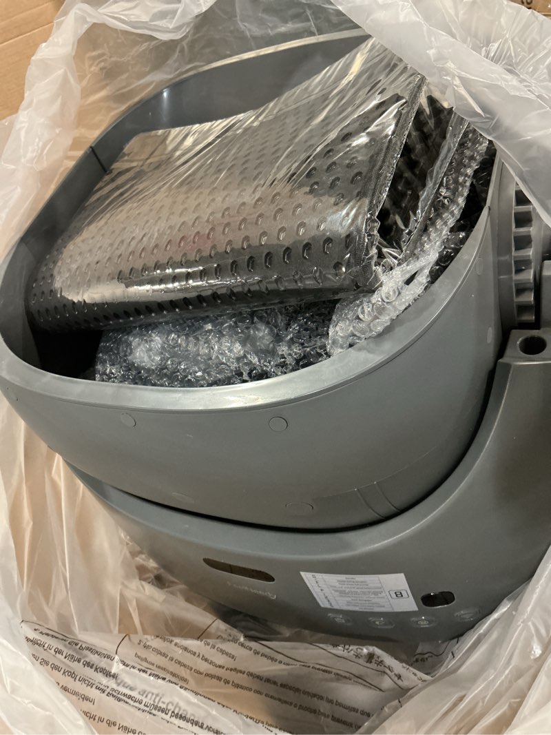 Condition photo showing Good Condition for automatic litter box self cleaning, feelneedy open-top smart cat litter box with app control, odor-control safety sensor design for multiple cats, with waste bags litter box + 1 roll trash bag