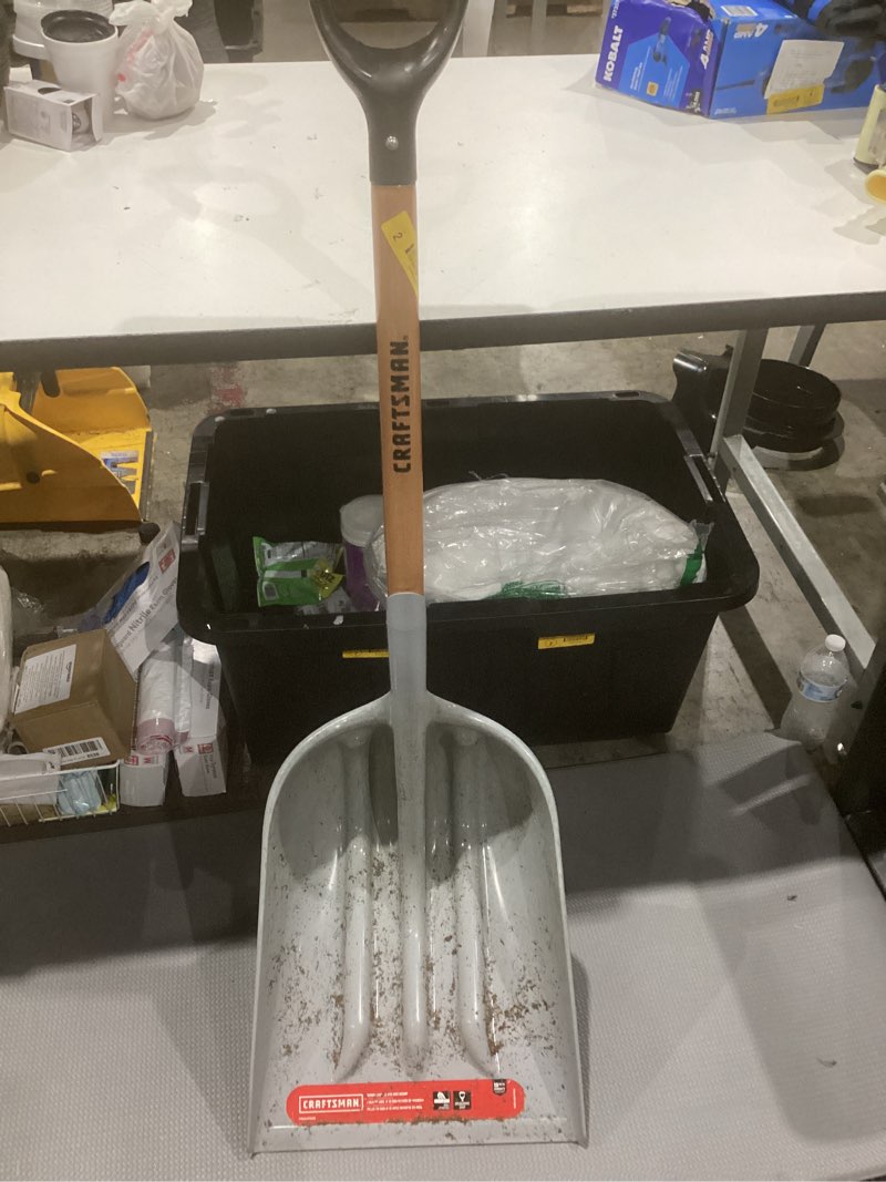 Condition photo showing As Is for craftsman 27-in wood d handle scoop