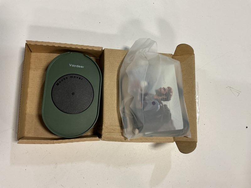 Condition photo showing Good Condition for vaydeer undetectable mouse mover, m3 mouse jiggler device with on/off switch, driver-free shaker wiggler mouse movement simulation for computer awakening, gift ideal for men/women (dark green) dark green button control