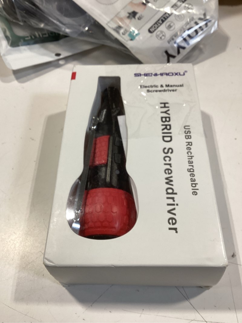 Condition photo showing Good Condition for 3.6v cordless electric screwdriver rechargeable portable mini rotary home gadget?automatic manual all in one with led light and usb-c charging cable red