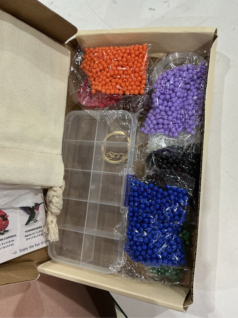 Condition photo showing Good Condition for kanroadi 3d beaded animal kit,beaded animal kit,cute animal beading craft set,handmade bead art mosaic kit,stress relief creative diy decoration gifts for beginner (birds)