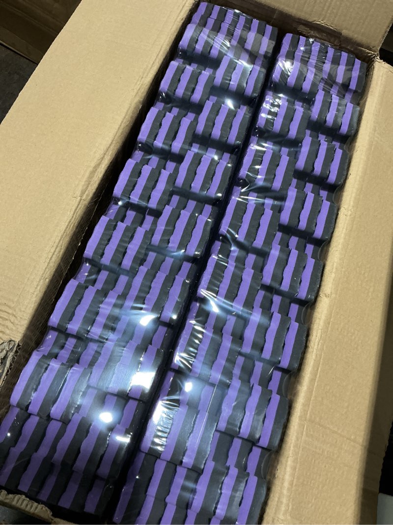 Condition photo showing New/Like New for airhop upgraded 0.79" extra thick 48 sq ft high-density eva foam exercise gym mats, 12 pcs large interlocking puzzle floor tiles (24"x24") for home gym, black&purple black/purple