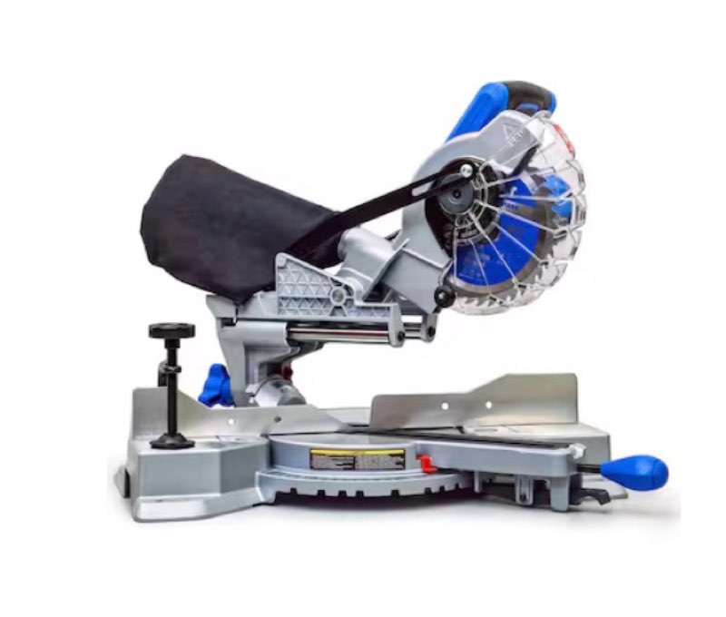 kobalt compact 7-1/4-in 10-amp single bevel sliding compound corded miter saw