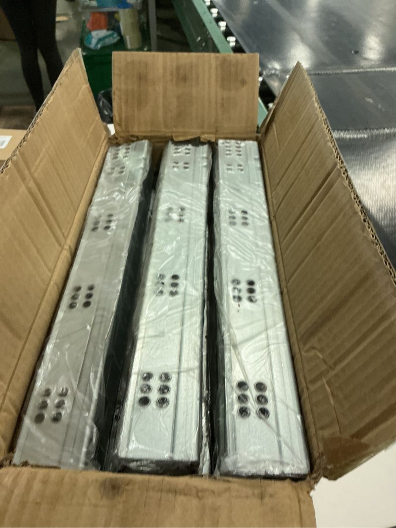 Condition photo showing Good Condition for Undermount Concealed Soft Close Drawer Slides 15inch,6 Pairs Full Extension Drawer Glides Runners with Locking Device and Rear Mounting Brackets 15 Inch 6-Pair