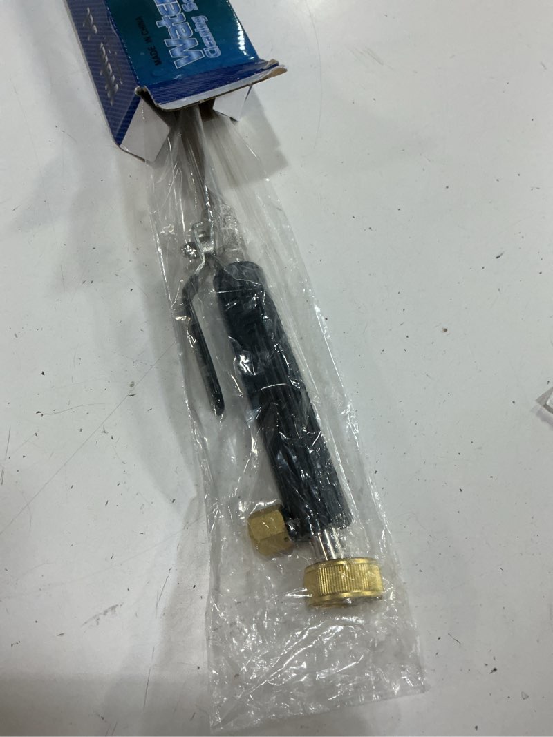 Condition photo showing New/Like New for jet nozzle for garden hose, high pressure washer hose nozzle, power washer wand with 2 different nozzles and hose quick connectors for car washing, garden cleaning, patio (black)