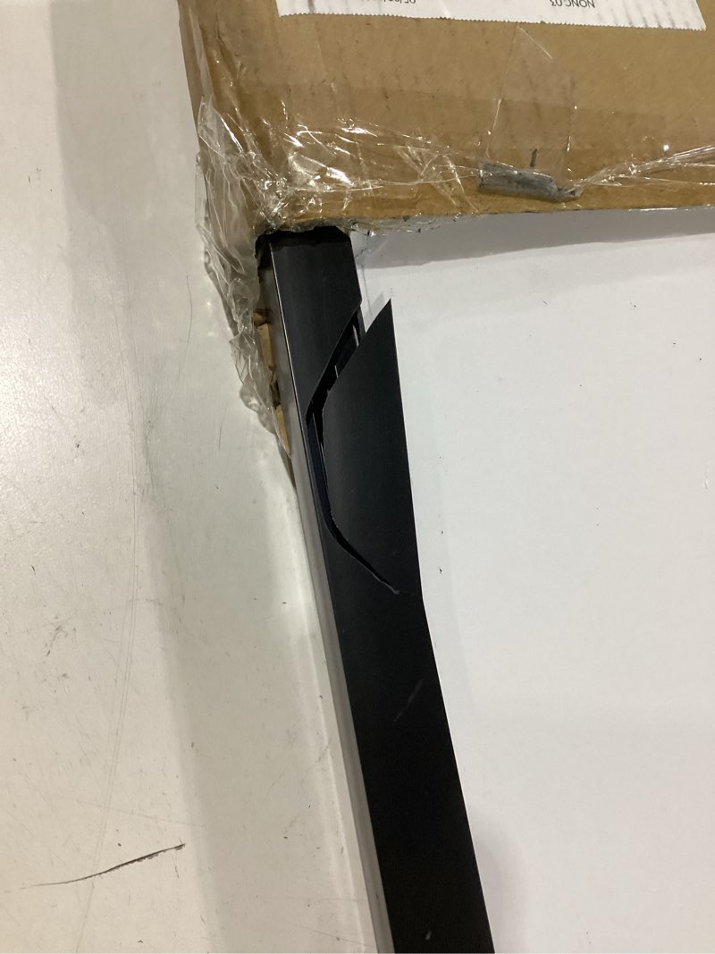 Condition photo showing As Is for damaged americanflat 20x20 picture frame with polished plexiglass - use as 8x10 frame with mat or display 20x20 photo without mat - streamline collection - thin border square frames for wall display - black black 20x20 with 8x10 mat white mat