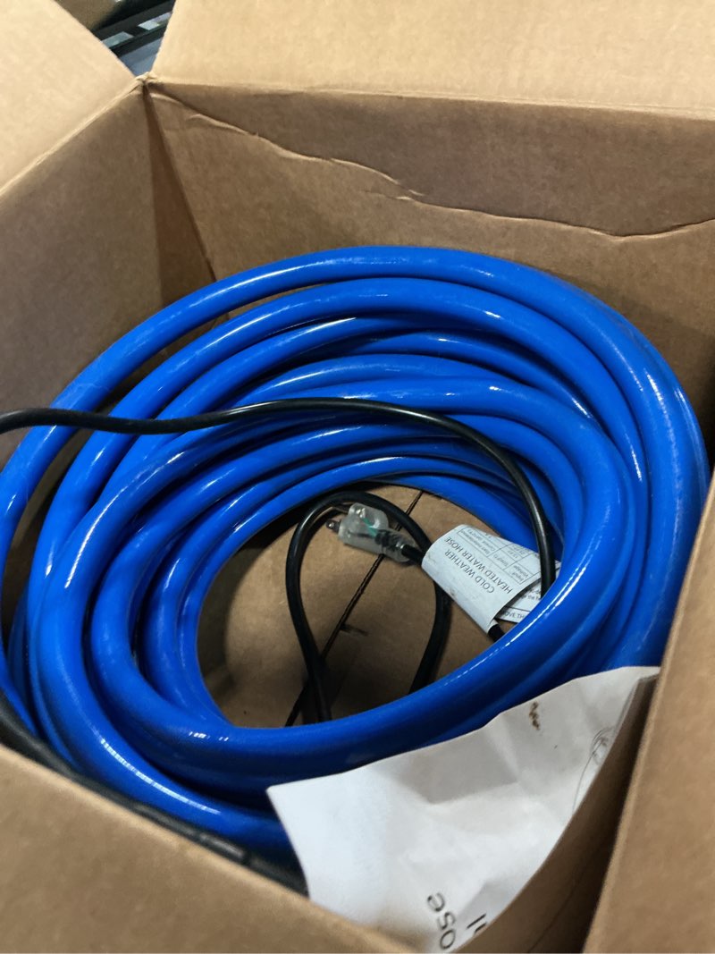 Condition photo showing As Is for 15ft, heated water hose for rv,-45 ? anti-freezing ?electrically heated hoses of rv accessories for camping/garden/farm/henhouse/stble