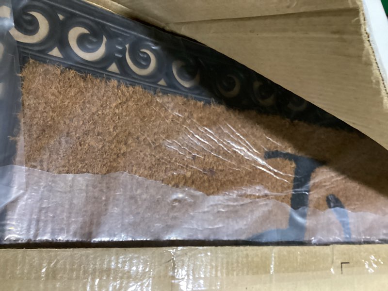 Condition photo showing Good Condition for calloway mills 152962436s black border 24" x 36" monogram doormat, (letter s) letter s 2' x 3' (rectangular)