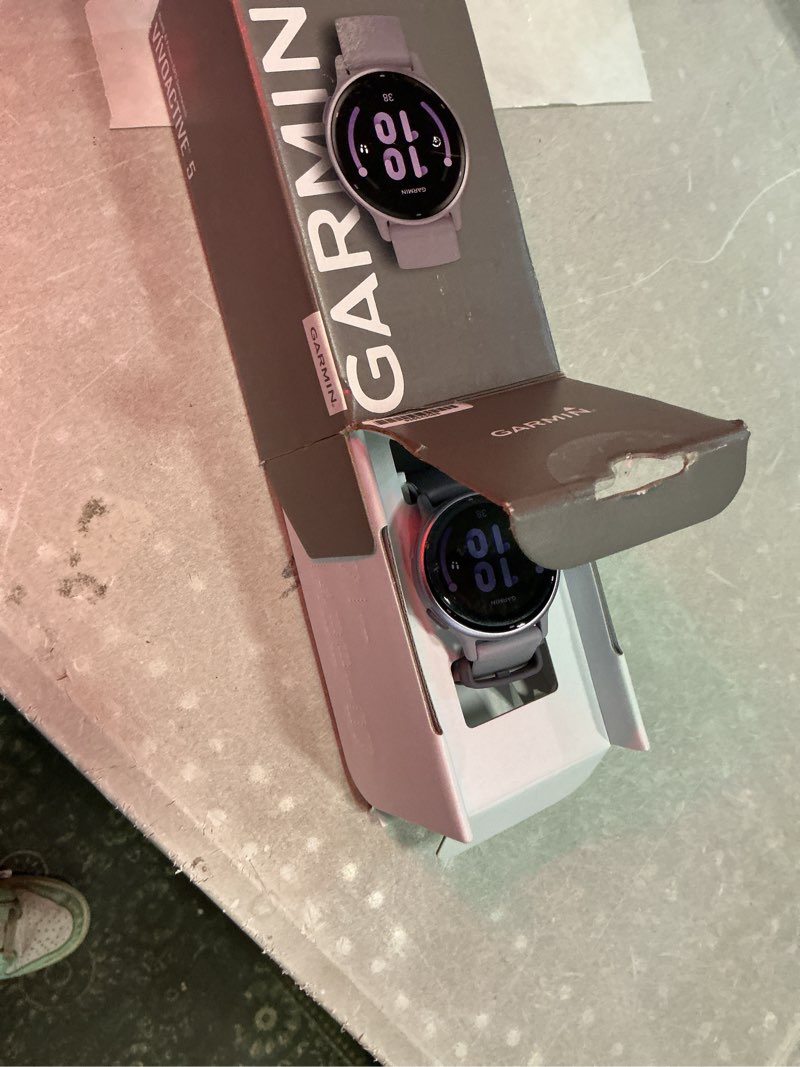Condition photo showing Good Condition for garmin vívoactive 5, health and fitness gps smartwatch, amoled display, up to 11 days of battery, orchid | up to 11 days, 42mm case, 20mm silicone band, pulse ox and wrist hr, 5 atm