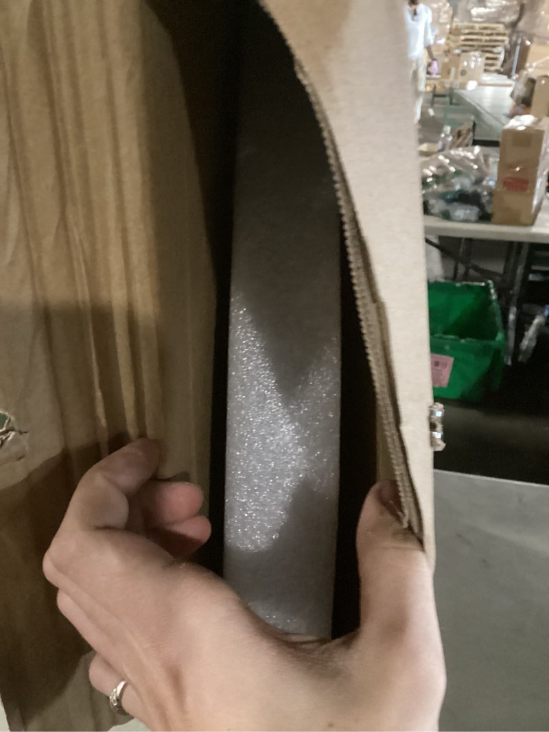 Condition photo showing New/Like New for QAVOL 30 x 30 High-End Light Luxury Leather Round Oversized Tray - Ottoman Coffee Food Serving for Family Dinner, Outdoor Picnic & Party Essentials | Versatile Home Decor Tray(30 inch Black)