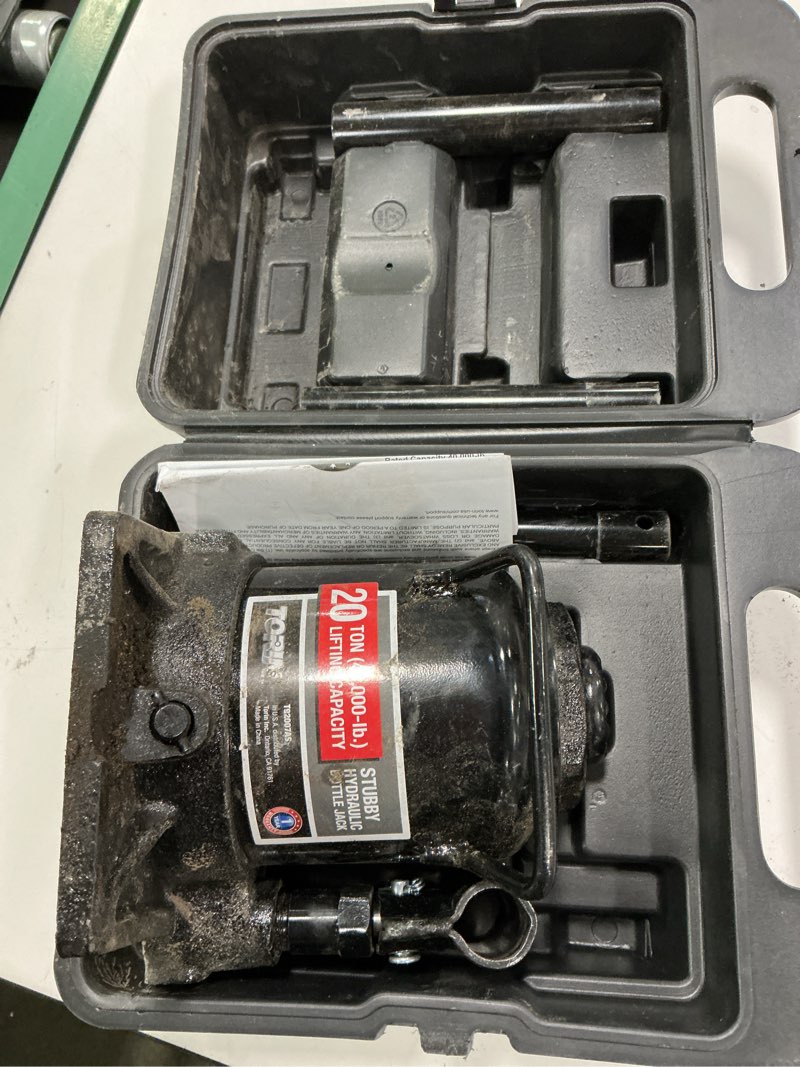 Condition photo showing As Is for BIG RED 20 Ton (40,000 LBs) Torin Hydraulic Stubby Low Profile Car Bottle Jack for Auto Repair and House Lift, Black, AT92007AB