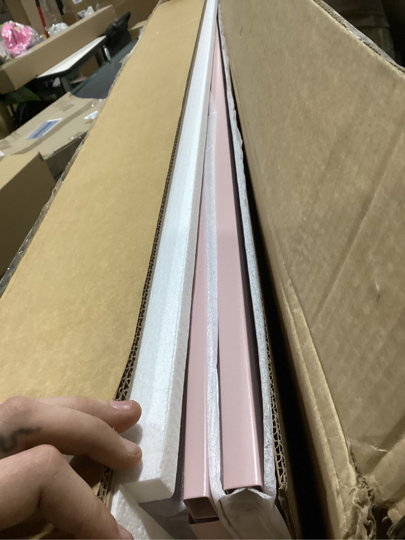 Condition photo showing New/Like New for Metal Locker with Lock, Lockable Storage Cabinet, Steel File Cabinet with 3 Adjustable Shelves for School, Living Room, Bedroom, Office (Pink, 15.75" D x 15.75" W x 59.06" H) Pink 15.75"D x 15.75"W x 59.06"H