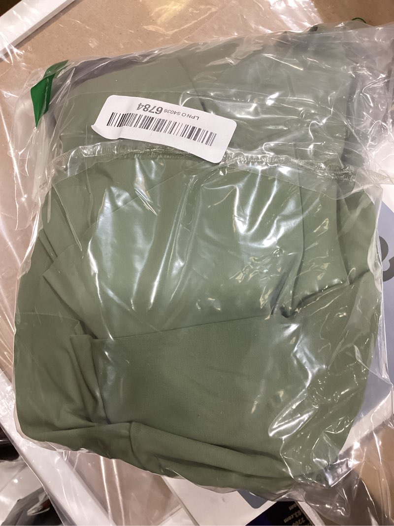 Condition photo showing New/Like New for suuksess women ruffle high waisted tankini swimsuit tummy control bathing suit xx-large 80 army green black