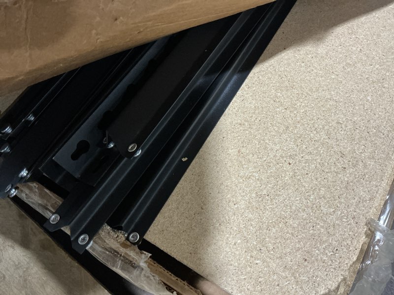 Condition photo showing As Is for muscle rack 36"w x 18"d x 72"h 5-tier steel shelving; 4,000 lb. total capacity; black