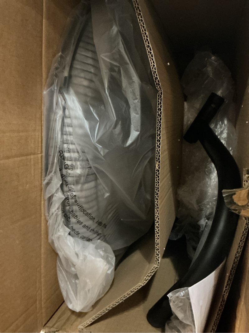 Condition photo showing As Is for vevor 20 inch wall mount fan oscillating, 3-speed high velocity max. 4650 cfm industrial wall fan for indoor, commercial, residential, warehouse, greenhouse, workshop, basement, black, etl listed 20 inch oscillating