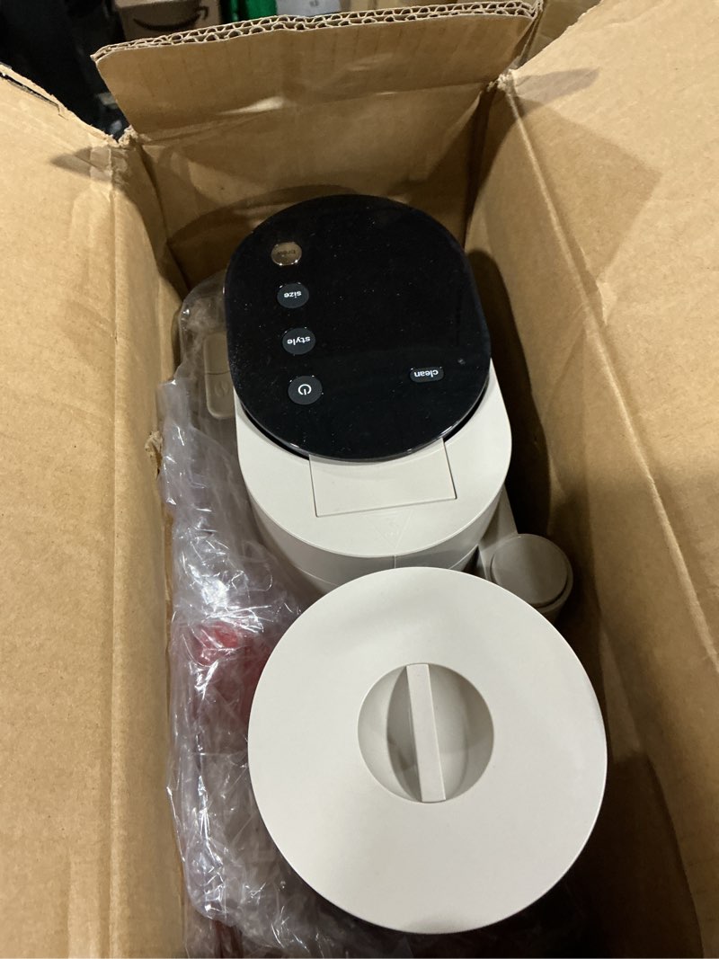 Condition photo showing Good Condition for ninja pod & grounds specialty single-serve coffee maker, k-cup pod compatible, brews grounds, compact design, built-in milk frother, 56-oz. reservoir, 6-oz. cup to 24-oz. mug sizes, stone, pb051st