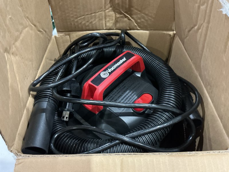 Condition photo showing As Is for vacmaster 2.5-gallon* 2 peak hp wall mountable wet/dry vacuum – vom205p 1101