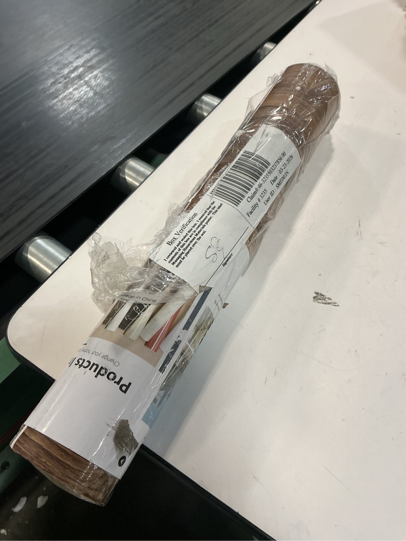 Condition photo showing As Is for veelike brown wood wallpaper peel and stick wood contact paper for countertops 15.7 x354  waterproof countertop contact paper thick rustic wood grain 