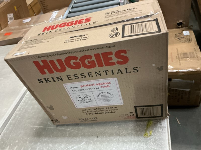 Condition photo showing New/Like New for Huggies Skin Essentials Disposable Diapers - Econ+ Pack - Size 5 - 132ct