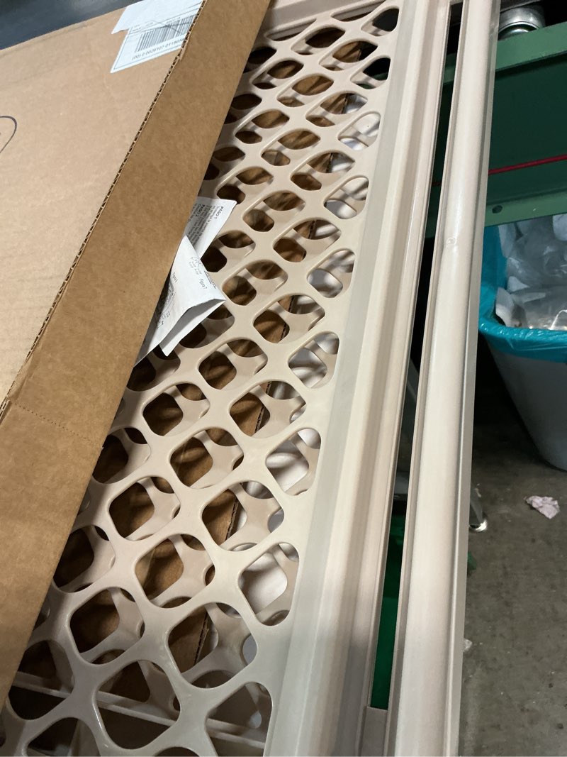 Condition photo showing Good Condition for toddleroo by north states - supergate ergo baby gate: plastic baby gate for stairs & doorways - adjustable indoor safety gate - made in usa - 26 to 42 inches wide - 26 inches tall - sand
