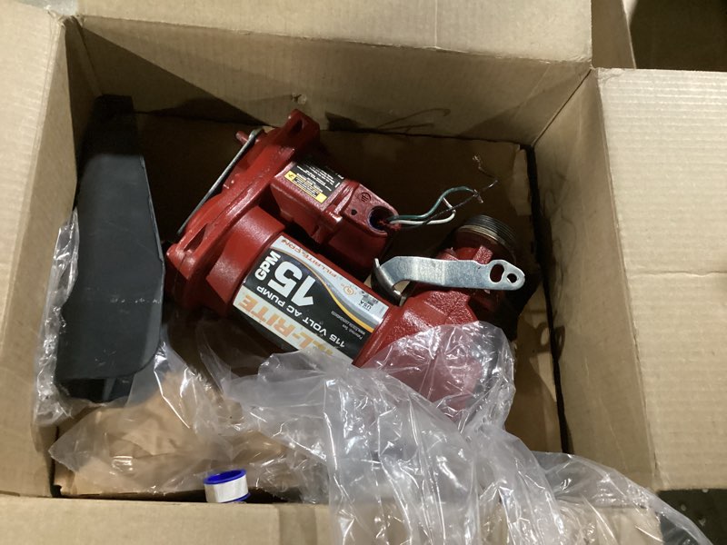Condition photo showing As Is for fill-rite fr1204h 12 v 15 gpm fuel transfer pump (pump only model) | gasoline, diesel, kerosene, ethanol blends, methanol blends, & biodiesel