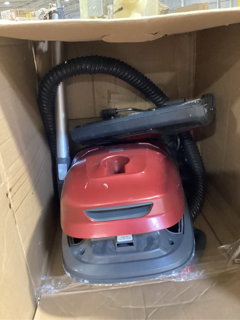 Condition photo showing As Is for kenmore 81414 bagged canister vacuum cleaning tools, 400 series + telescoping wand, red