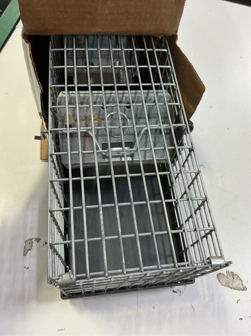 Condition photo showing As Is for Havahart Small 1-Door Humane Live Catch and Release Animal Trap for Squirrels, Weasels, Chipmunks, and Other Animals - Humane Catch and Release for Small Animals - 1026