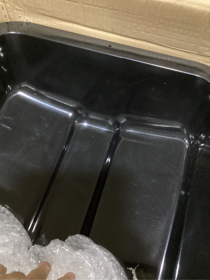 Condition photo showing As Is for 1 pcs lavatory protector, black abs lavatory shroud bathroom cover for sink with 7 flat head self tapping screws for concealing pipes under sink for easy installation fits standard basin 1 black