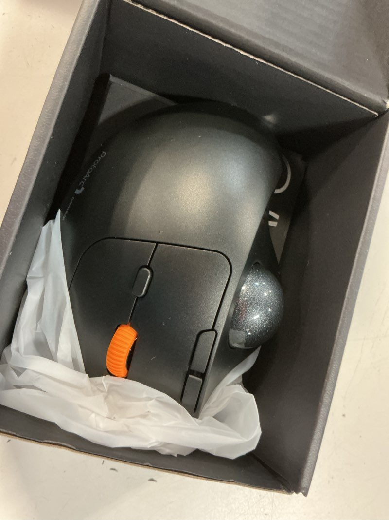 Condition photo showing Good Condition for protoarc wireless trackball mouse?em04 ergonomic bluetooth rollerball mouse rechargeable computer laptop mouse?thumb control & 3 device connection?compatible w/ pc?ipad?mac?windows (de-em04(black))
