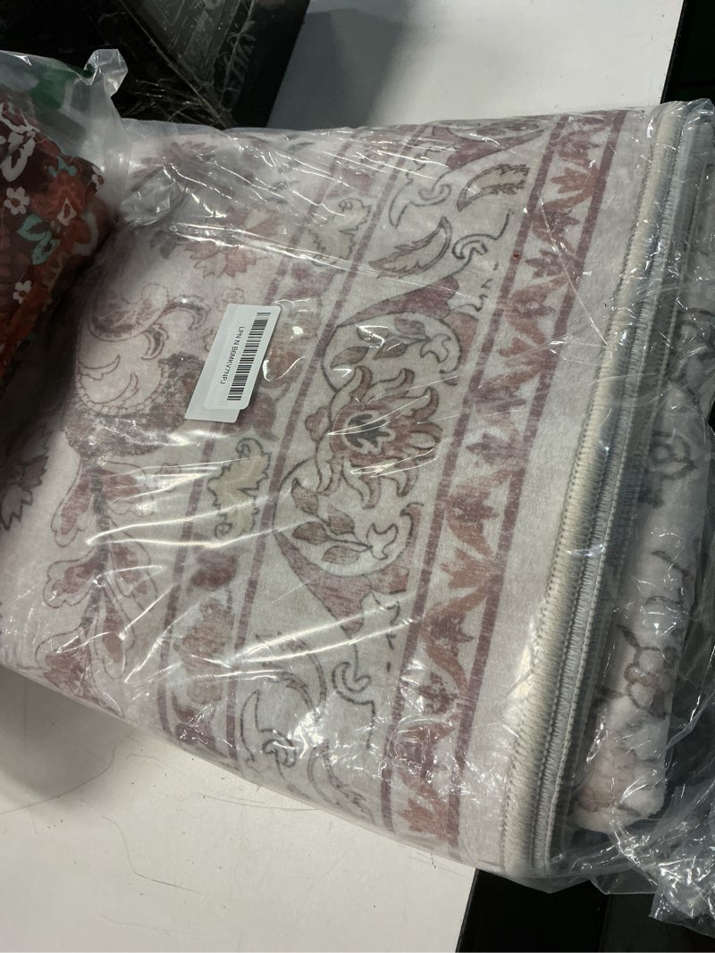 Condition photo showing Good Condition for machine washable rugs nursery rug 5x7 cute girl non slip low pile water repellent soft print pattern for bedroom indoor decor kids playroom pink pink 5' x 7' (rectangular)