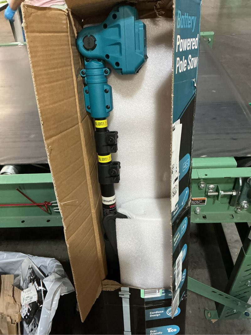 Condition photo showing Good Condition for seesii 2 in 1 cordless 8 inch pole saw & mini chainsaw with 2 battery, power electric polesaw for tree trimming, chain saw with extension pole, limb branch cutter pruner p8 ace green pole saw 8 inch