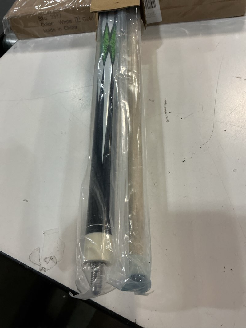 Condition photo showing New/Like New for Pool Cue Stick - 58 inch Canadian Maple Billiard Pool Stick (Multicolour, 18oz, 19oz, 20oz, 21oz) 19oz Green