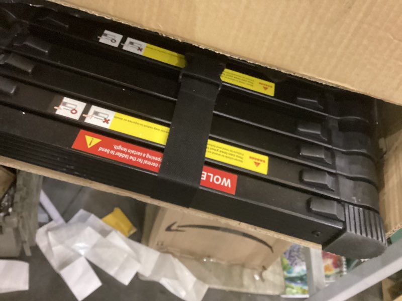 Wolec Telescoping Ladder&Ladder Stabilizer, 17.5 FT Aluminum Portable Extension Ladder w/Hooks, Stab