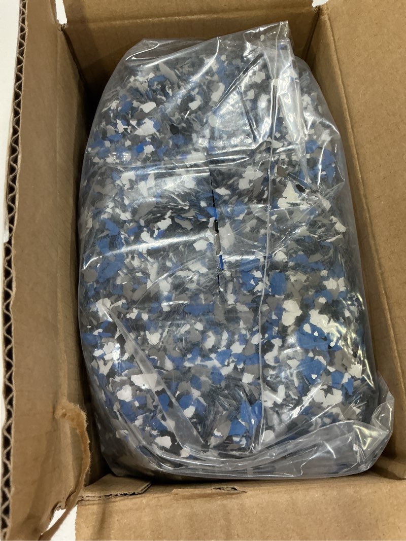 Condition photo showing New/Like New for taiyin 2.8 kg/ 6.17 lb blend decorative color chips epoxy flakes for garage floor blend concrete coatings paint chips for wall interior exterior basement(black, white, blue, grey,2-4 mm) 2-4 mm black, white, blue, grey