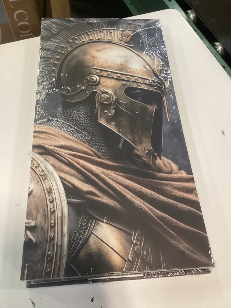 Condition photo showing New/Like New for tumovo artwork for home walls spartan warrior canvas prints wall art canvas frame wall decor antique soldier canvas prints wall art modern home decor poster artwork wall hanging, 36x24 inch artwork-13 24"x12"x3 panels