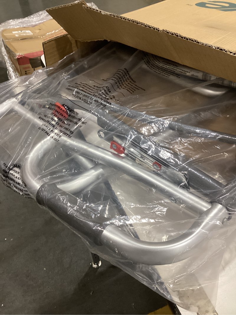 Condition photo showing Good Condition for drive medical two-button folding walker with wheels - lightweight rolling mobility support - adjustable height - dual push-button operation - 5 inch front wheels - durable aluminum - silver 2-button walker