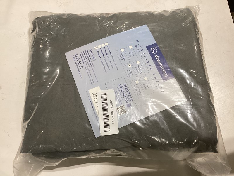 Condition photo showing Good Condition for dreamcare king size sheets set - 6 pcs breathable cooling bed sheets - up to 15" deep pocket king sheet set with side pockets - extra soft 100% brushed hypoallergenic hotel luxury bedding - gray 10 - gray king