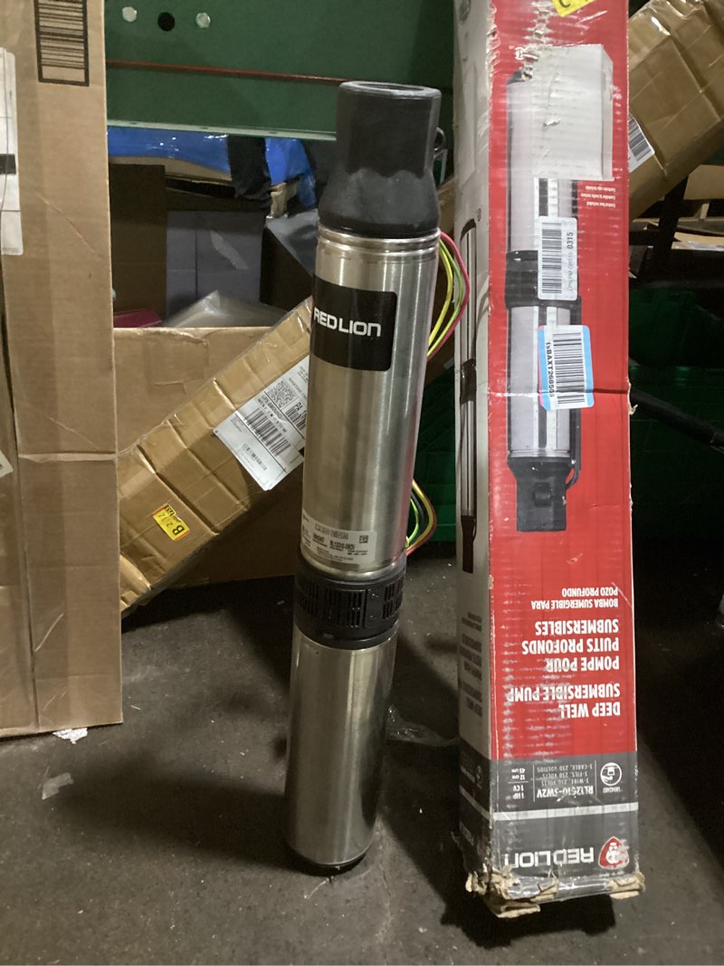 red lion rl12g10-3w2v 4-inch submersible deep well pump with control box, 1 hp, 12 gpm, 3-wire, 230 