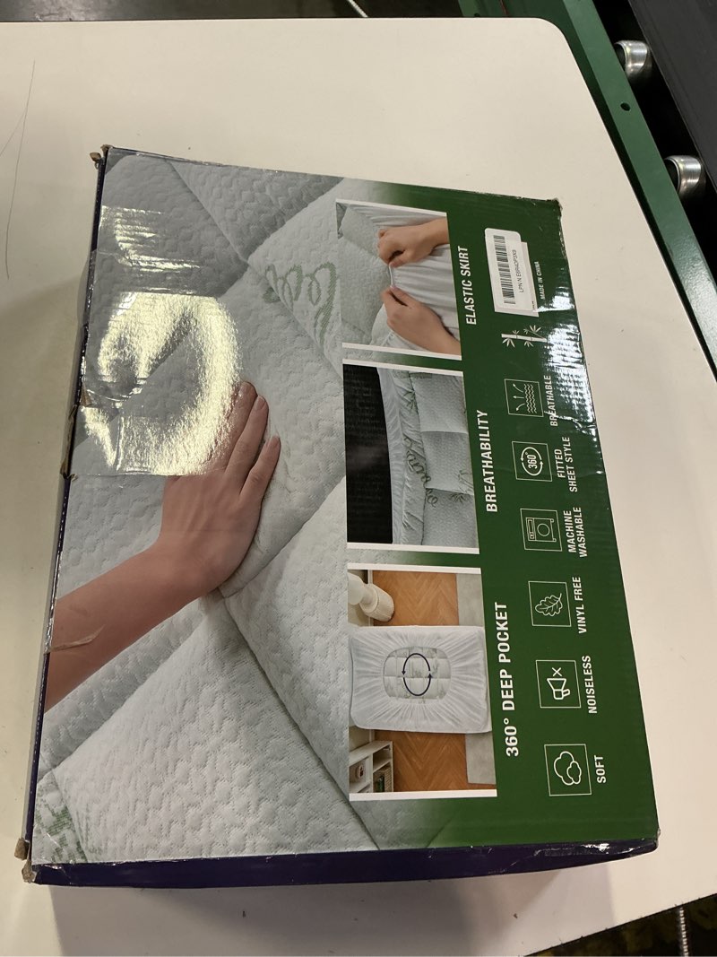 Condition photo showing New/Like New for king mattress pad cover, viscose made from bamboo pillow top cooling mattress topper for king size bed, 6-21 inches deep pocket, 78x80 inches