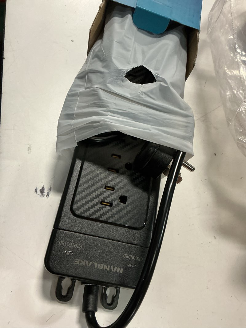 Condition photo showing New/Like New for Surge Protector Power Strip/Heavy Duty 10ft Extension Cord with Multiple outlets/High Joules Protection (4800J)/18AC/1875W/15A/Usb A+C(PD20W),Flat Plug,Commercial,Industrial,Office,Home,Black EL-18A